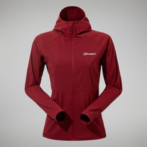 Women's Urban Arrina Full Zip Hooded Jacket - Dark Red