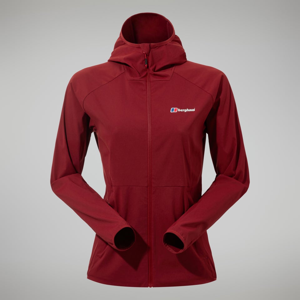 Women's Urban Arrina Full Zip Hooded Jacket - Dark Red