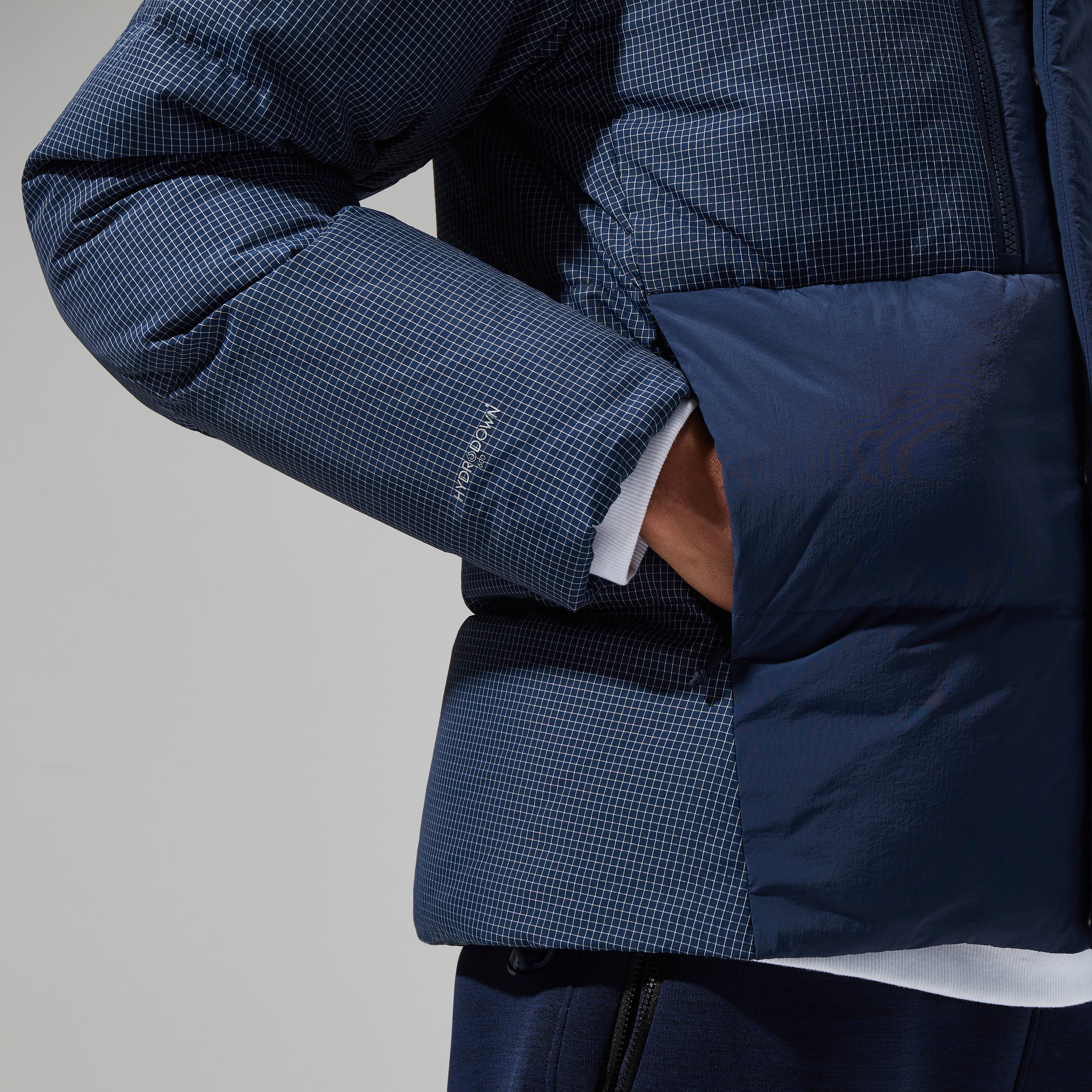 Men's Sabber Down Hooded Jacket - Dark Blue