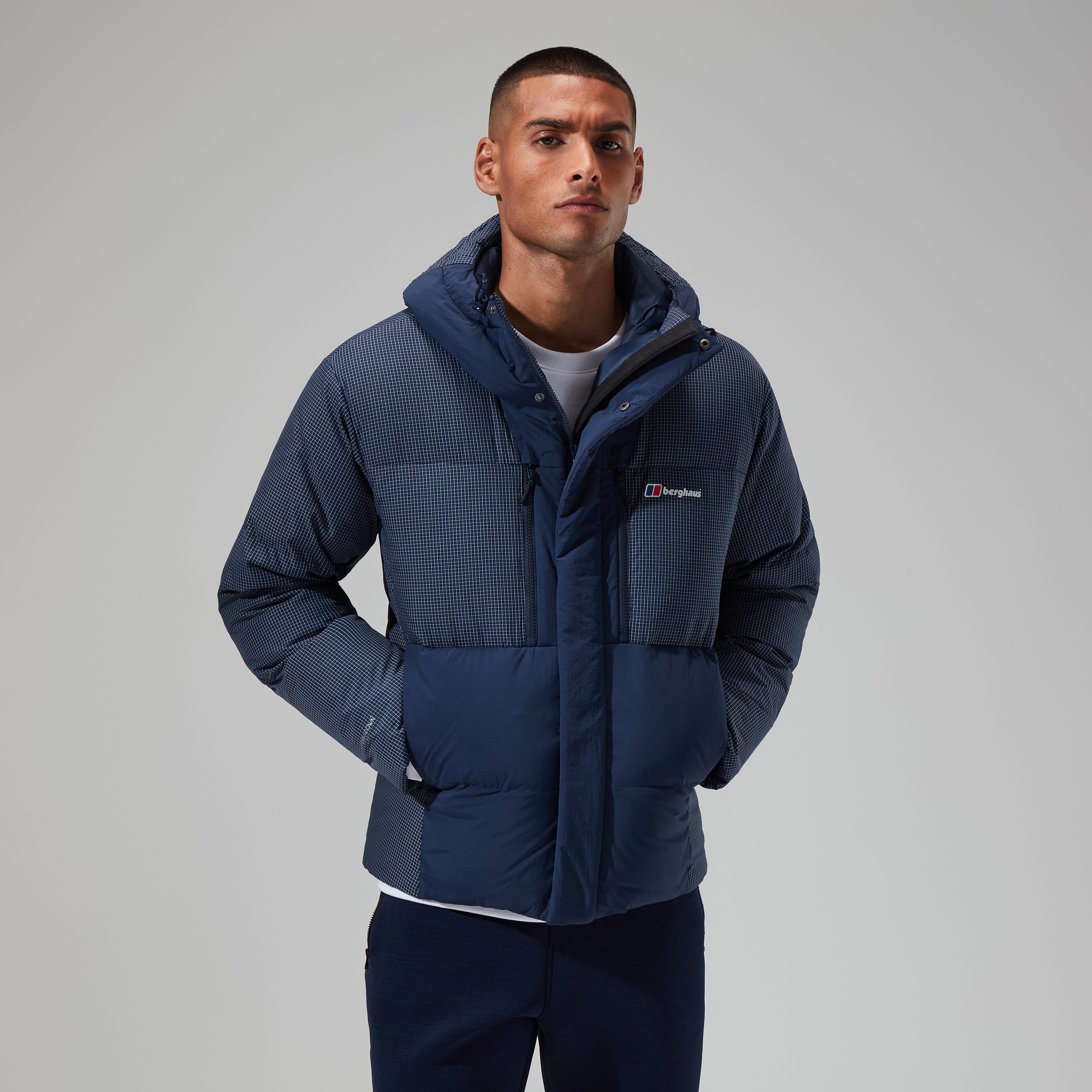 Men's Sabber Down Hooded Jacket - Dark Blue