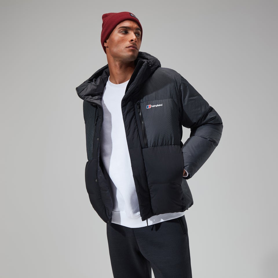 Men's Sabber Down Hooded Jacket - Black