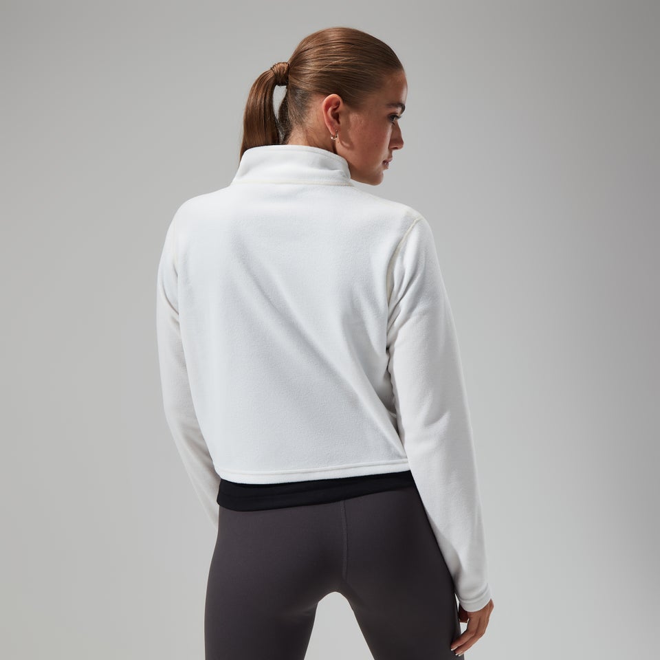 Women's Urban Prism Crop Half Zip - Natural
