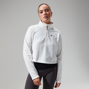 Women's Urban Prism Crop Half Zip - Natural