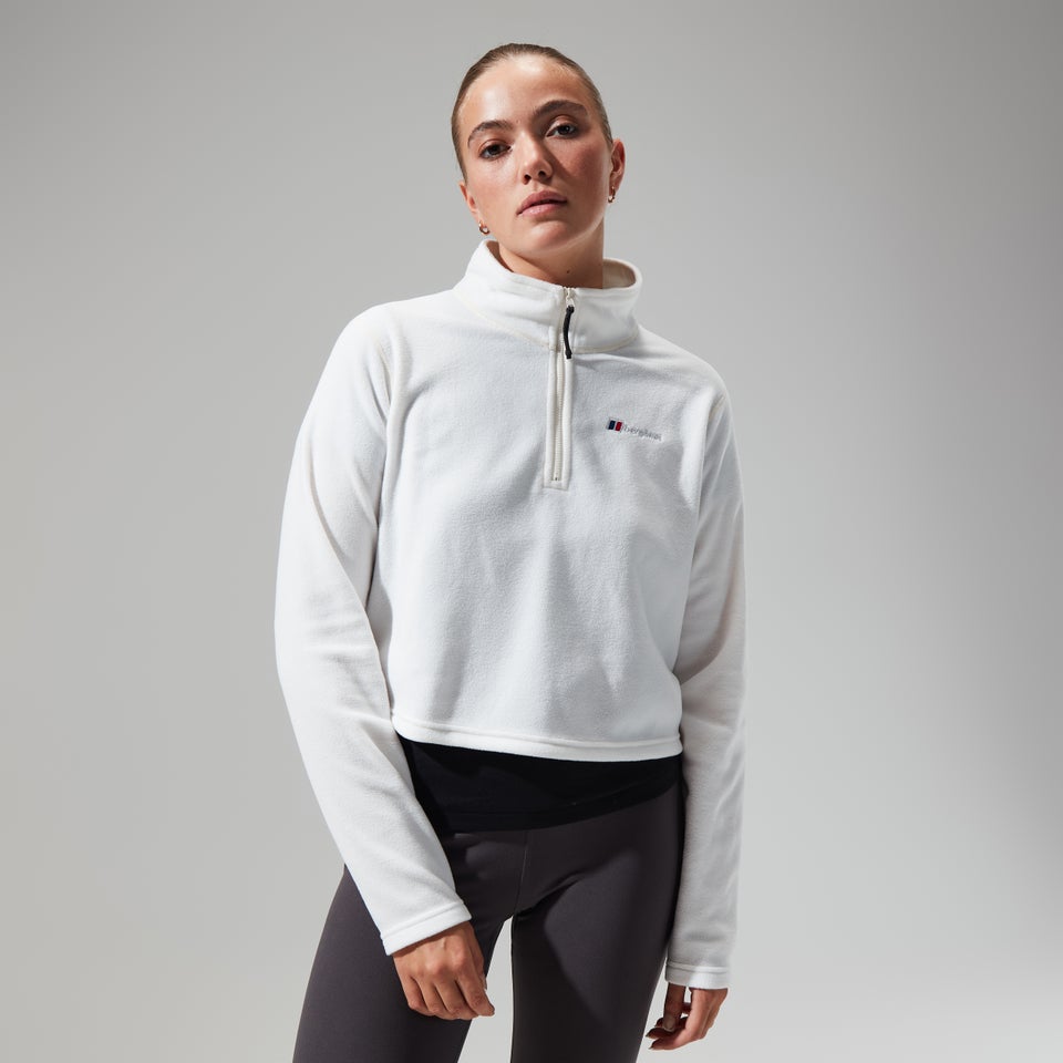 Women's Urban Prism Crop Half Zip - Natural