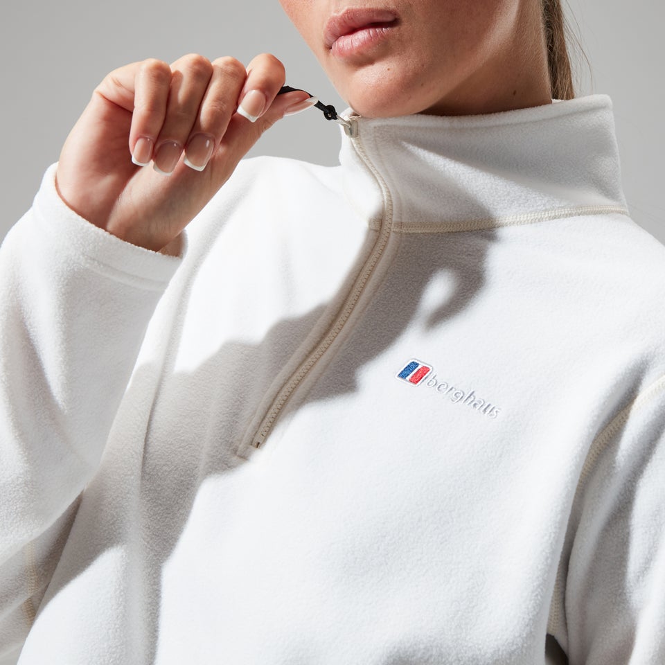 Women's Urban Prism Crop Half Zip - Natural