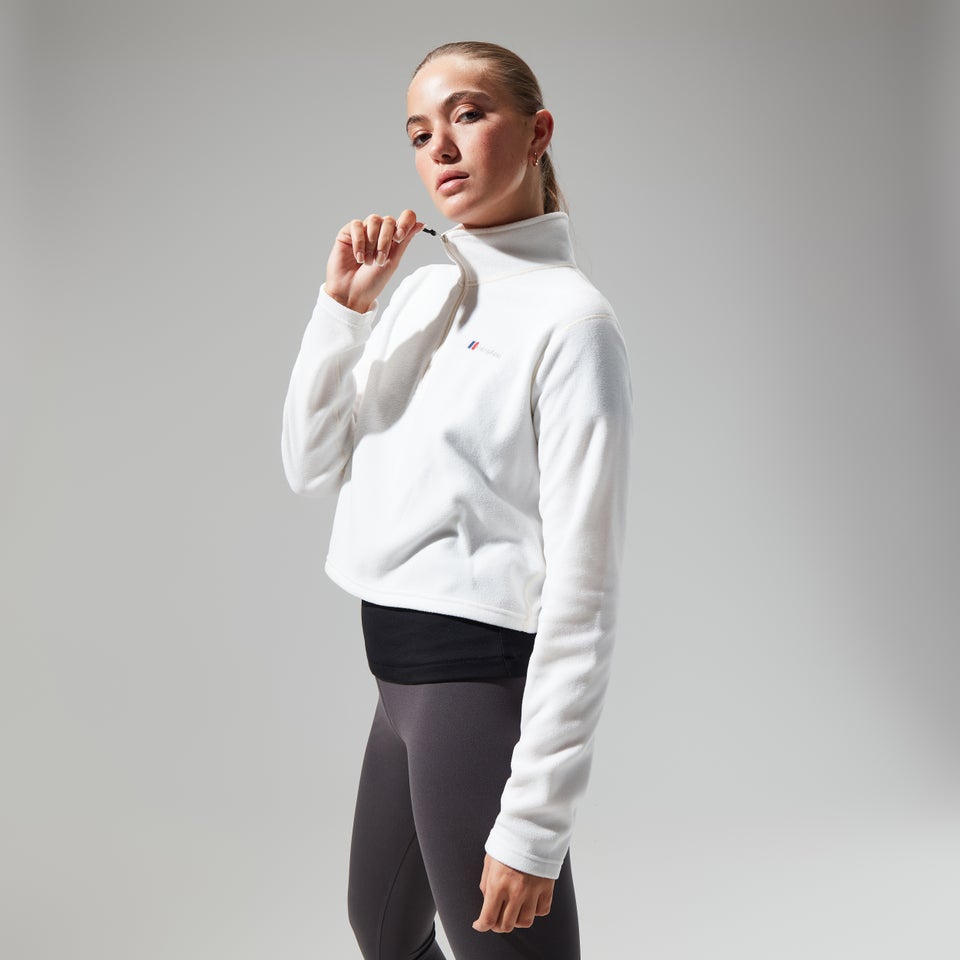 Women's Urban Prism Crop Half Zip - Natural