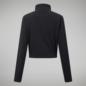 Women's Urban Prism Crop Half Zip - Black