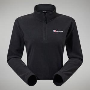 Women's Urban Prism Crop Half Zip - Black