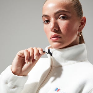 Women's Urban Cropped Co-ord Fleece Jacket - Natural