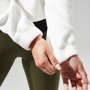 Women's Urban Cropped Co-ord Fleece Jacket - Natural