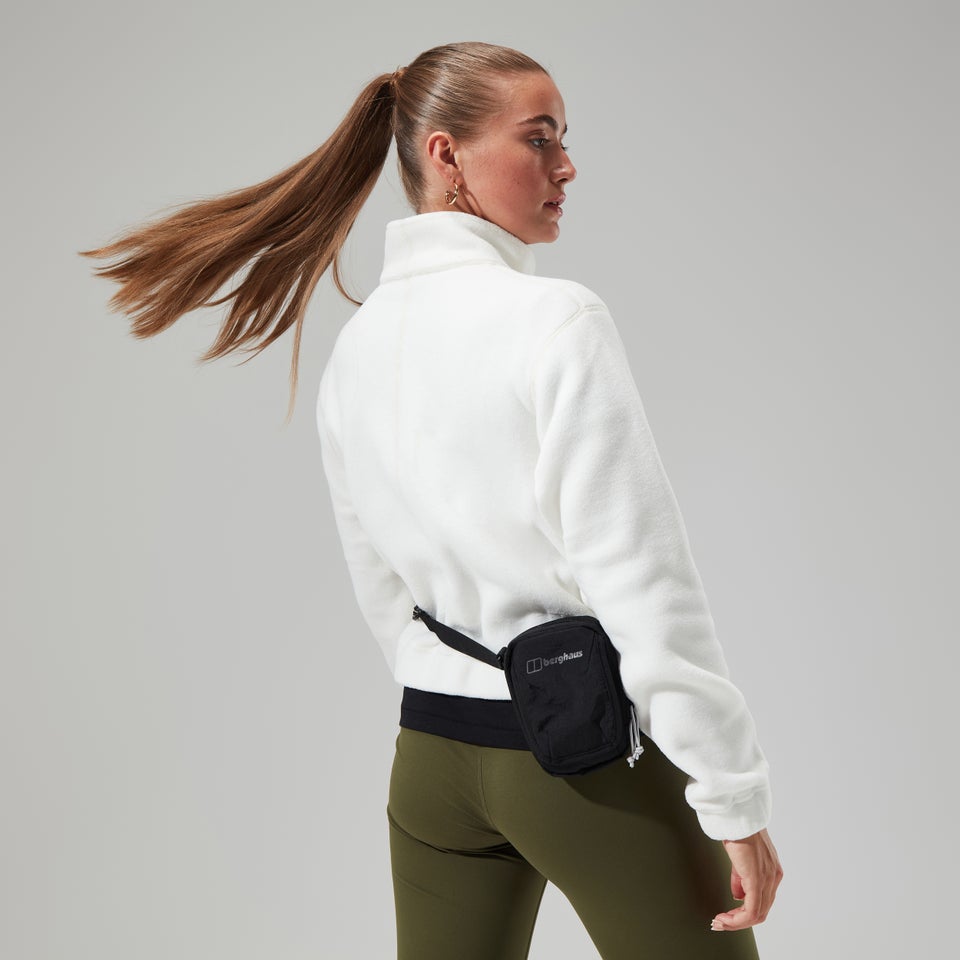 Women's Urban Cropped Co-ord Fleece Jacket - Natural