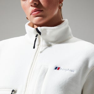 Women's Urban Cropped Co-ord Fleece Jacket - Natural