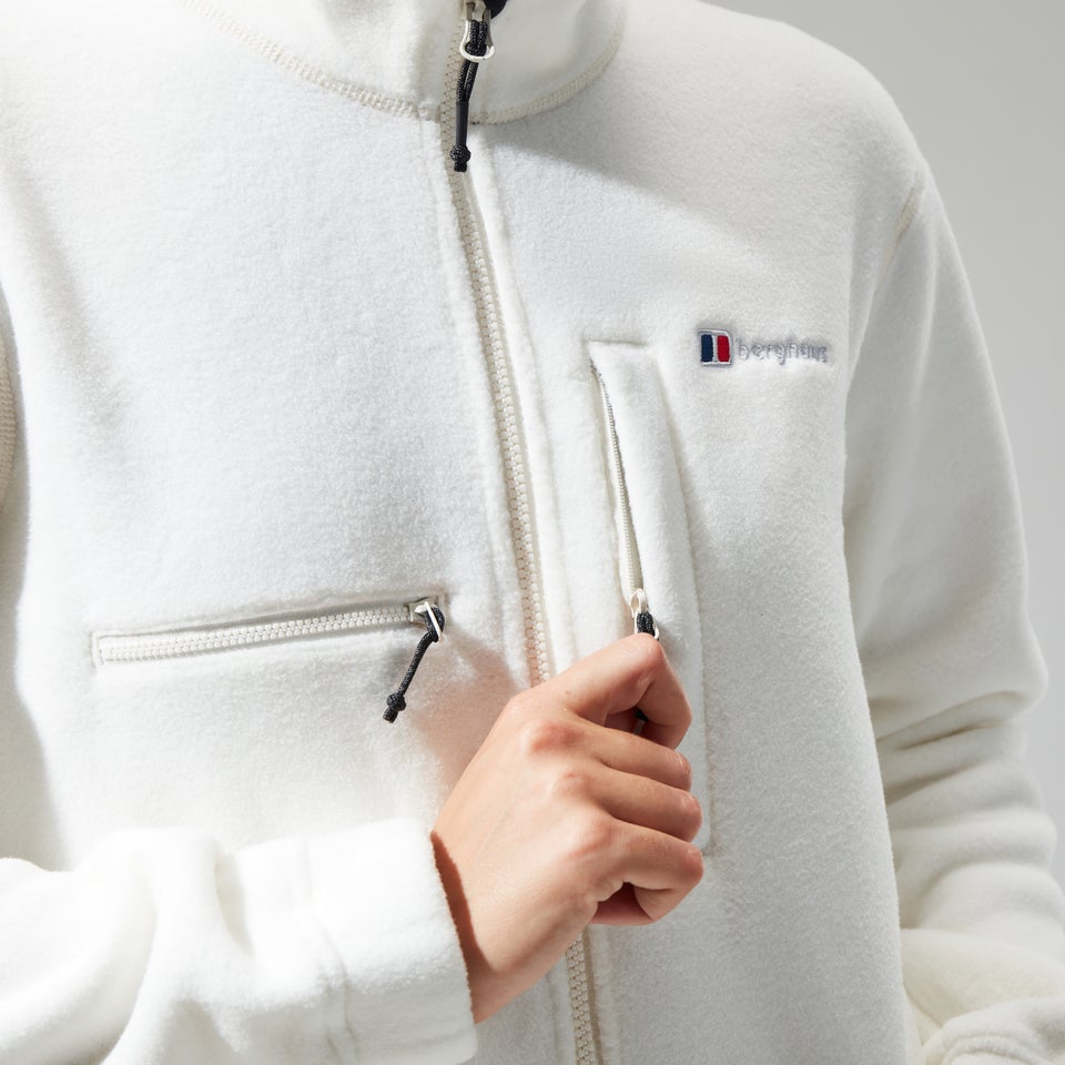 Women's Urban Cropped Co-ord Fleece Jacket - Natural