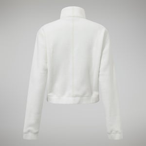 Women's Urban Cropped Co-ord Fleece Jacket - Natural