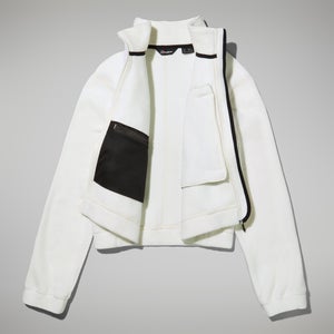 Women's Urban Cropped Co-ord Fleece Jacket - Natural