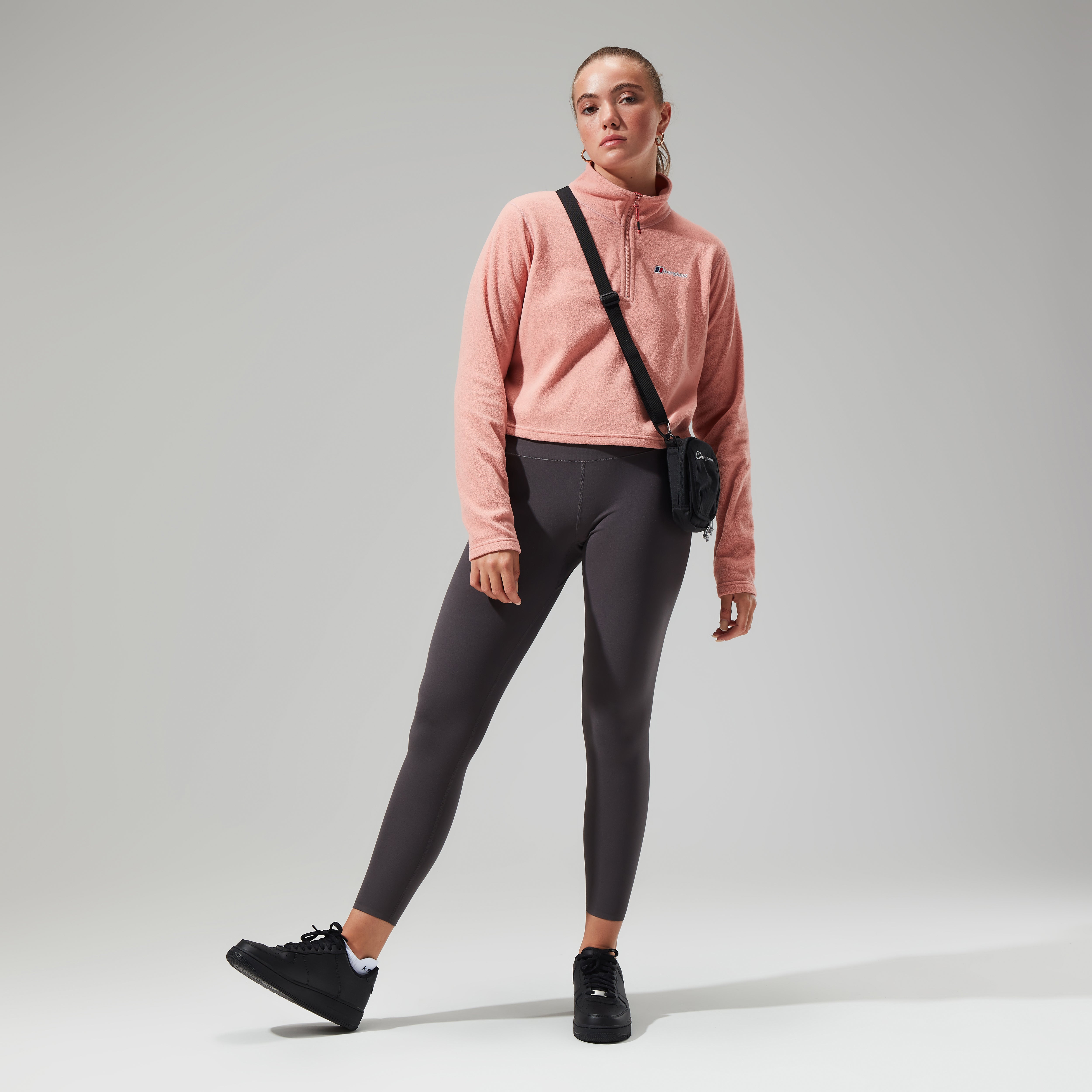Women's Urban Prism Crop Half Zip - Pink