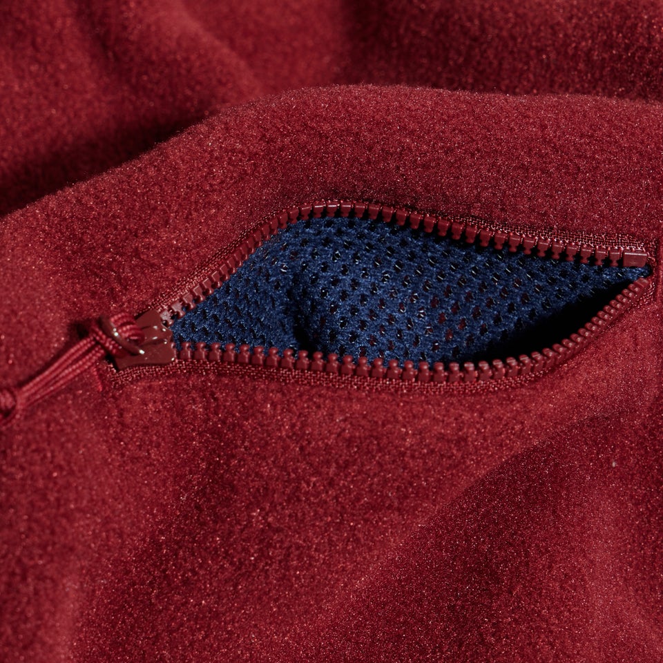 Women's Urban Cropped Co-ord Fleece Jacket - Dark Red