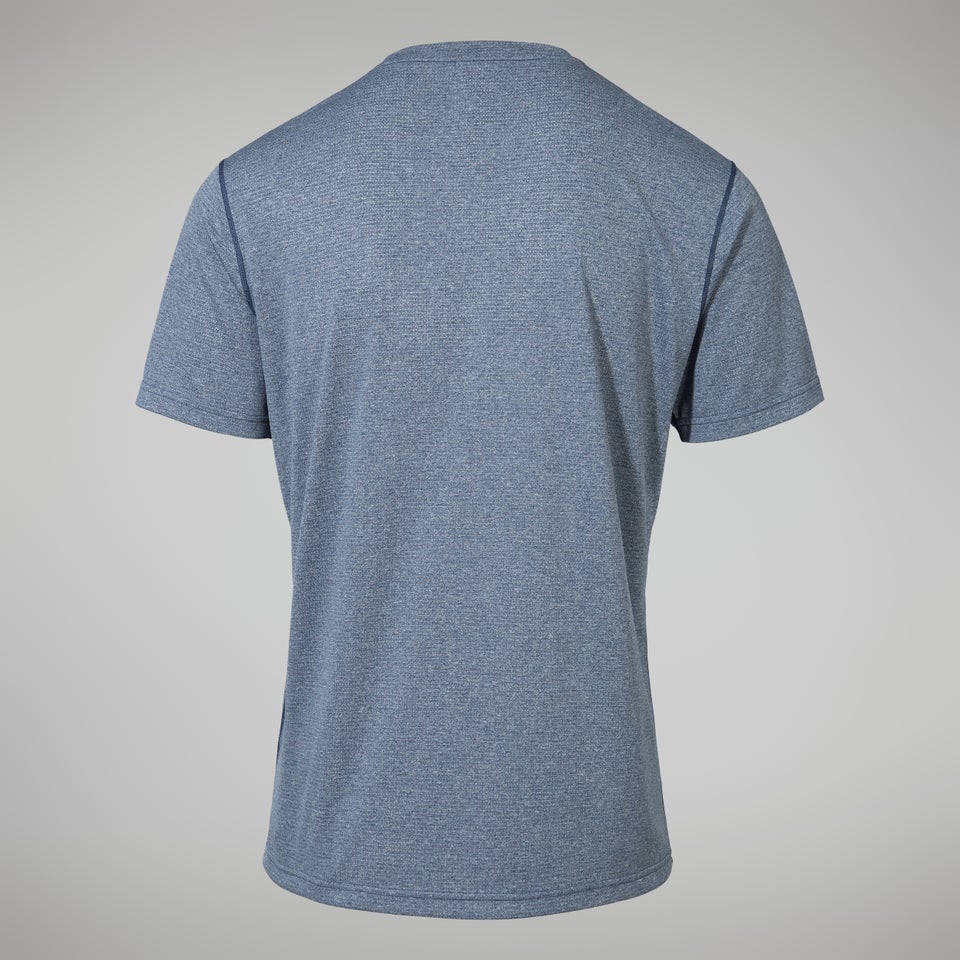 Men's Explorer Tech Tee Short Sleeve Crew - Dark Blue/White