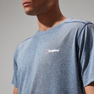 Men's Explorer Tech Tee Short Sleeve Crew - Dark Blue/White