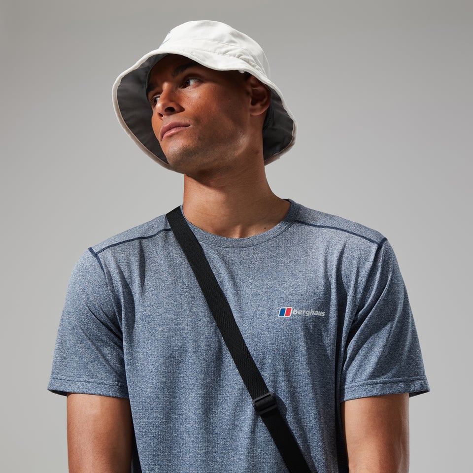 Men's Explorer Tech Tee Short Sleeve Crew - Dark Blue/White