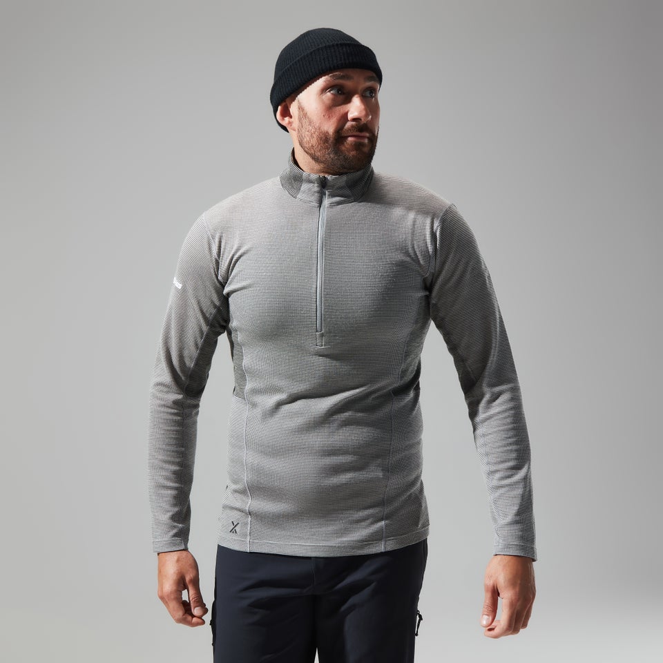 Men's MTN Guide Long Sleeve Half Zip - Grey/Black