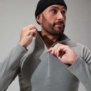 MTN Guide Long Sleeve Half Zip Fleece für Herren - Grau/Schwarz