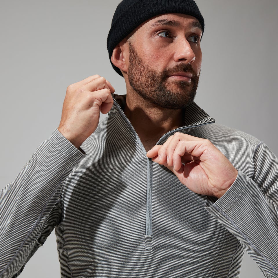 Men's MTN Guide Long Sleeve Half Zip - Grey/Black