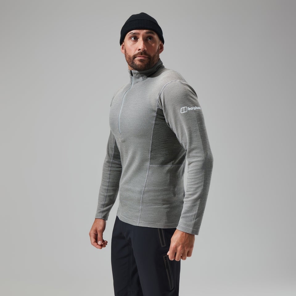 Men's MTN Guide Long Sleeve Half Zip - Grey/Black
