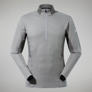 MTN Guide Long Sleeve Half Zip Fleece für Herren - Grau/Schwarz