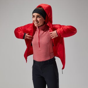 MTN Arete Synthetischer Hoodie für Damen - Rot/Schwarz