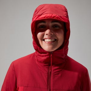 MTN Seeker MW Synthetischer Hoodie für Damen - Dunkelrot/Rot