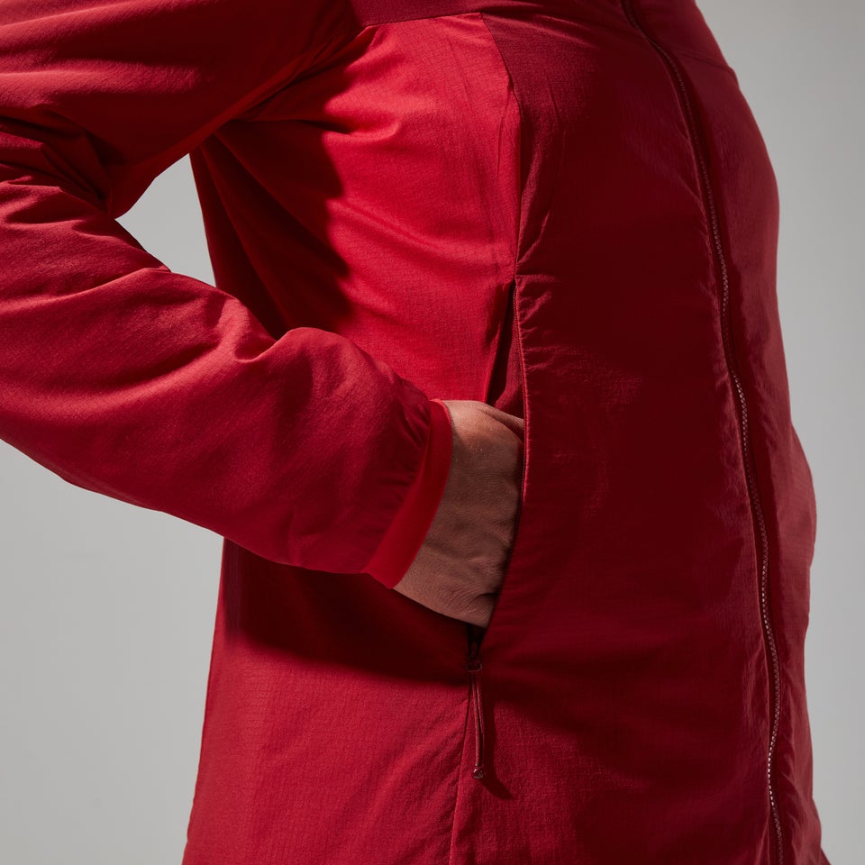 MTN Seeker MW Synthetischer Hoodie für Damen - Dunkelrot/Rot