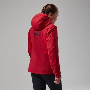 MTN Seeker MW Synthetischer Hoodie für Damen - Dunkelrot/Rot