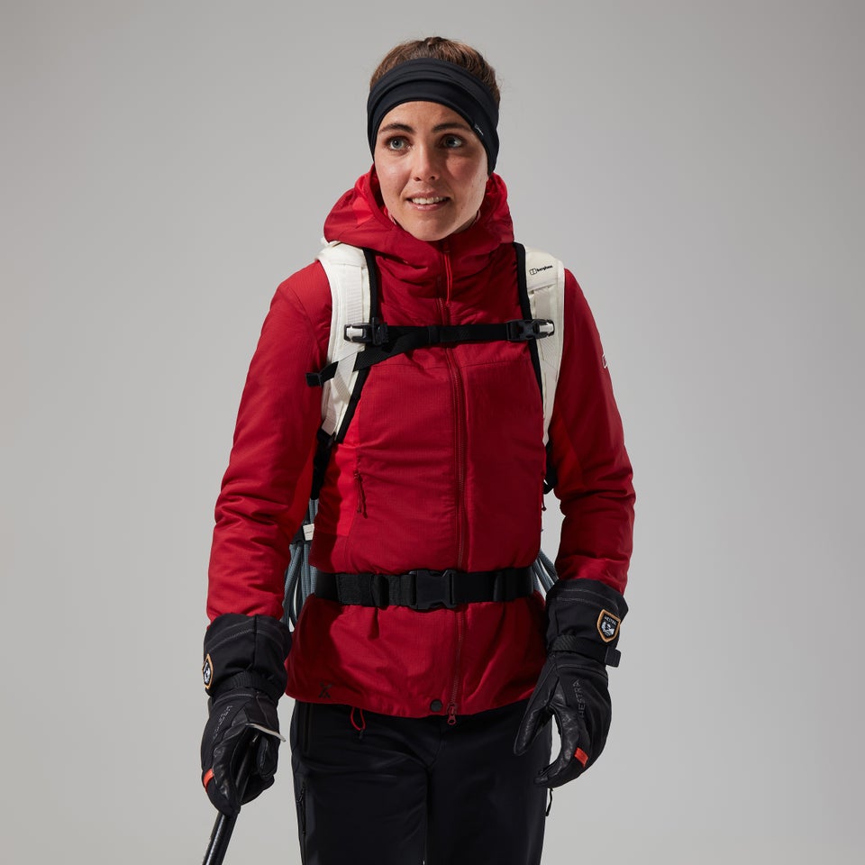 MTN Seeker MW Synthetischer Hoodie für Damen - Dunkelrot/Rot