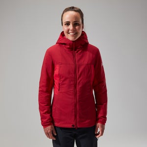 MTN Seeker MW Synthetischer Hoodie für Damen - Dunkelrot/Rot