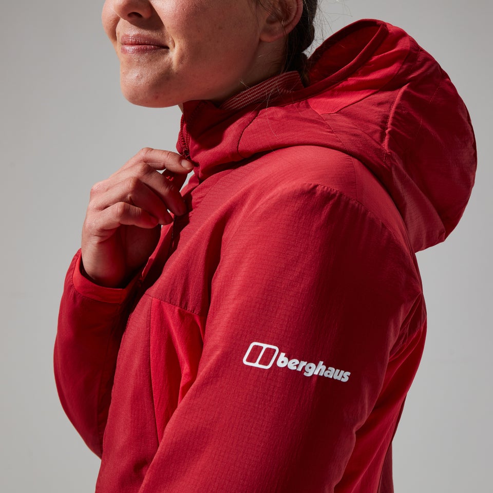MTN Seeker MW Synthetischer Hoodie für Damen - Dunkelrot/Rot