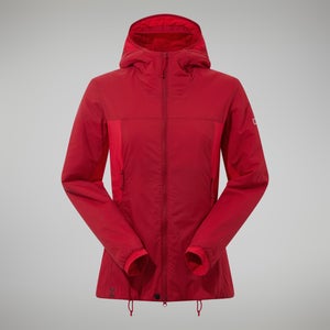 MTN Seeker MW Synthetischer Hoodie für Damen - Dunkelrot/Rot