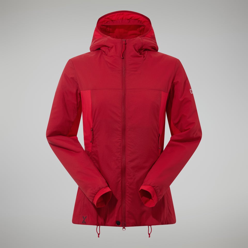 MTN Seeker MW Synthetischer Hoodie für Damen - Dunkelrot/Rot