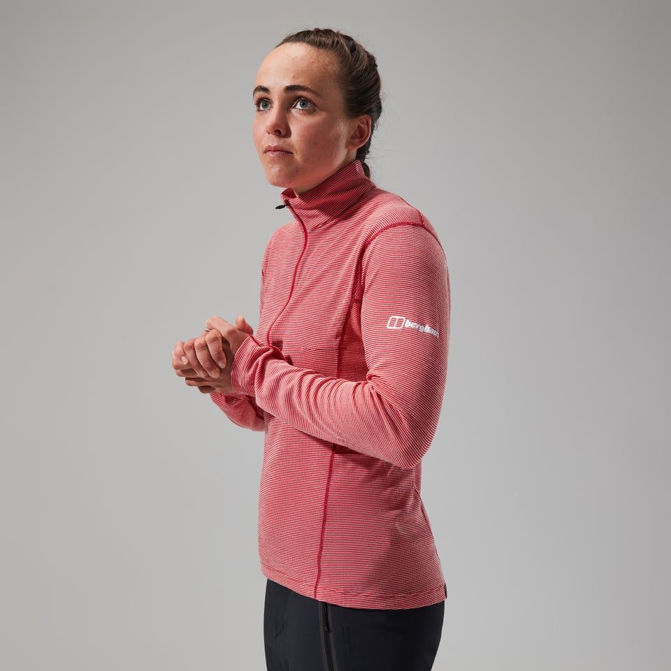 Women's MTN Guide Long Sleeve Half Zip - Red