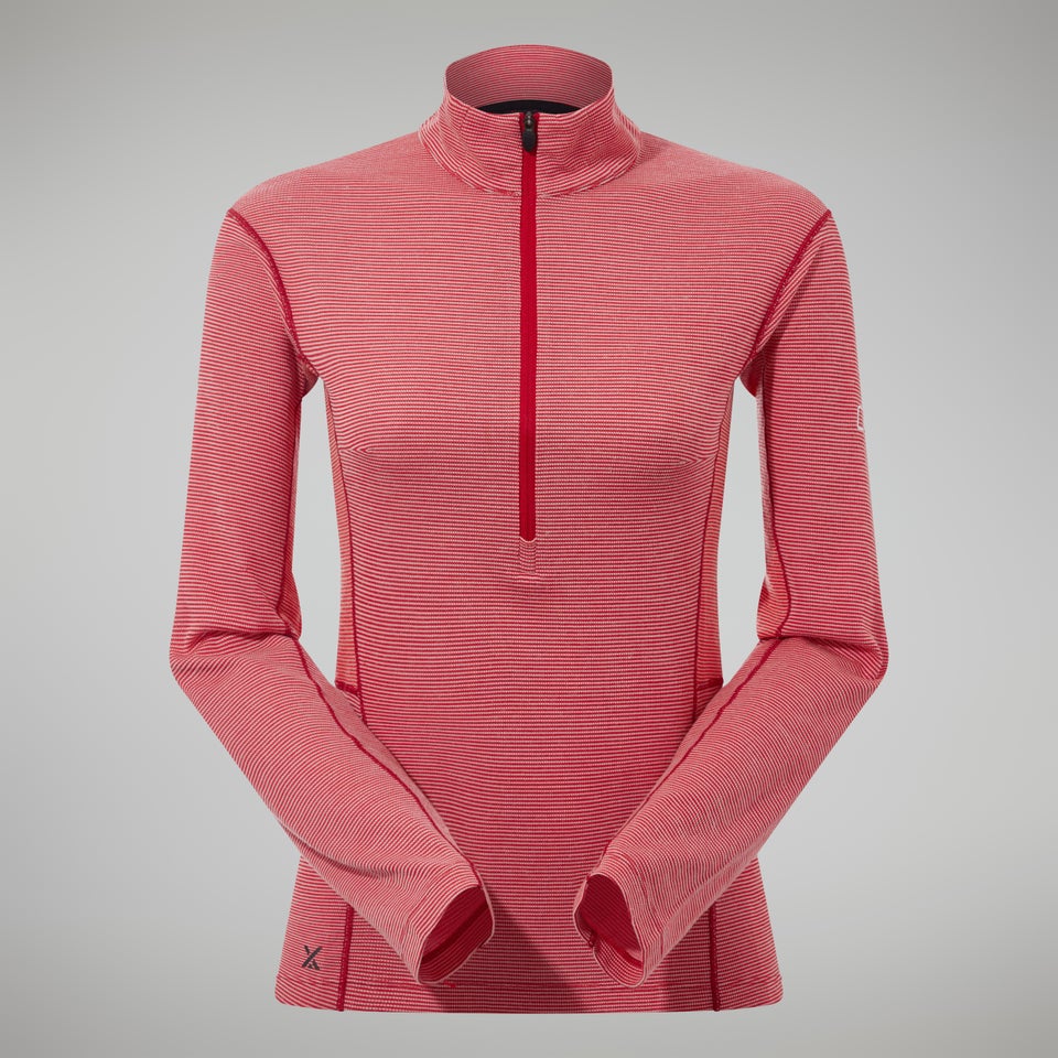 Women's MTN Guide Long Sleeve Half Zip - Red