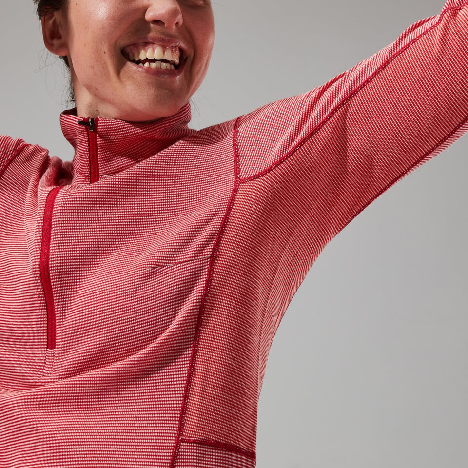 Women's MTN Guide Long Sleeve Half Zip - Red