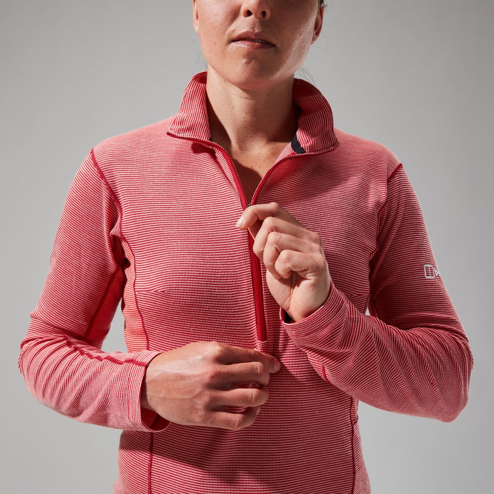 Women's MTN Guide Long Sleeve Half Zip - Red