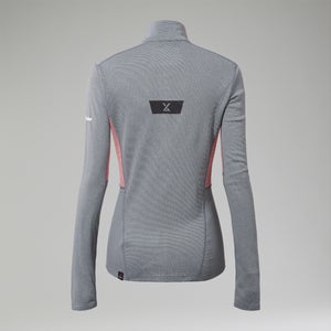 Women's MTN Guide Long Sleeve Half Zip - Grey/Red