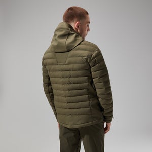 Men's Theran Hybrid Hooded Jacket - Dark Green