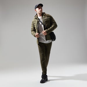 Men's Theran Hybrid Hooded Jacket - Dark Green