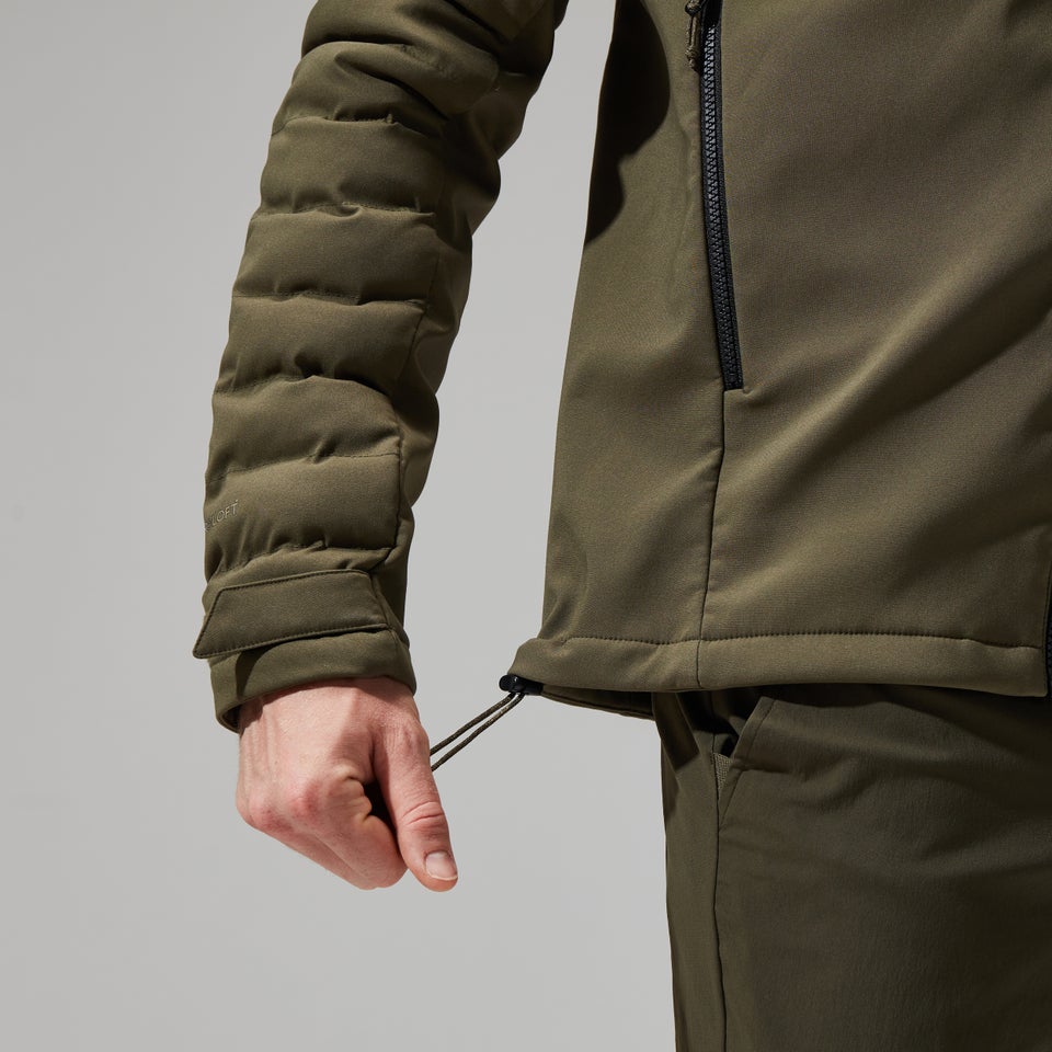 Men's Theran Hybrid Hooded Jacket - Dark Green