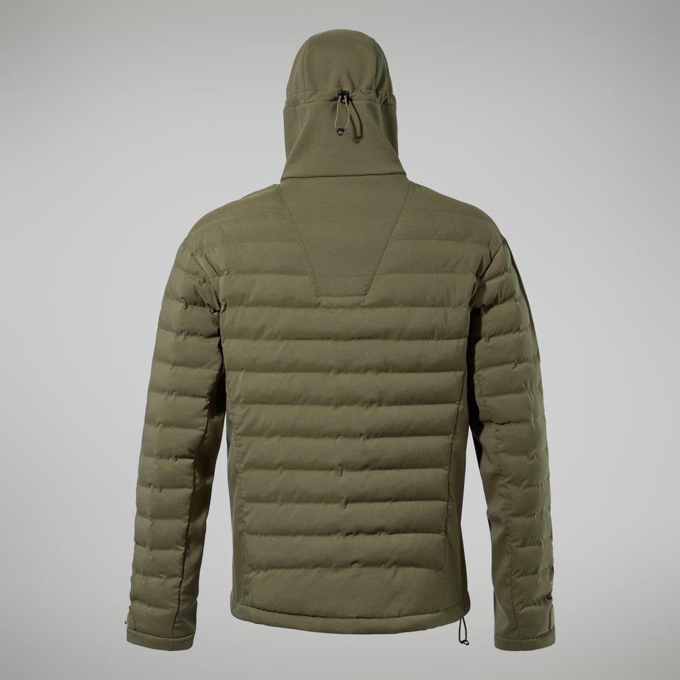 Men's Theran Hybrid Hooded Jacket - Dark Green
