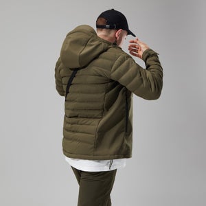 Men's Theran Hybrid Hooded Jacket - Dark Green