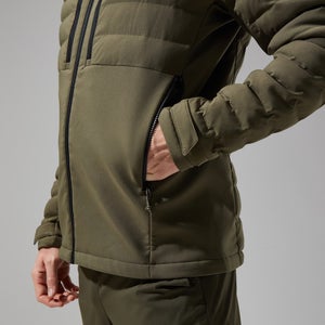 Men's Theran Hybrid Hooded Jacket - Dark Green
