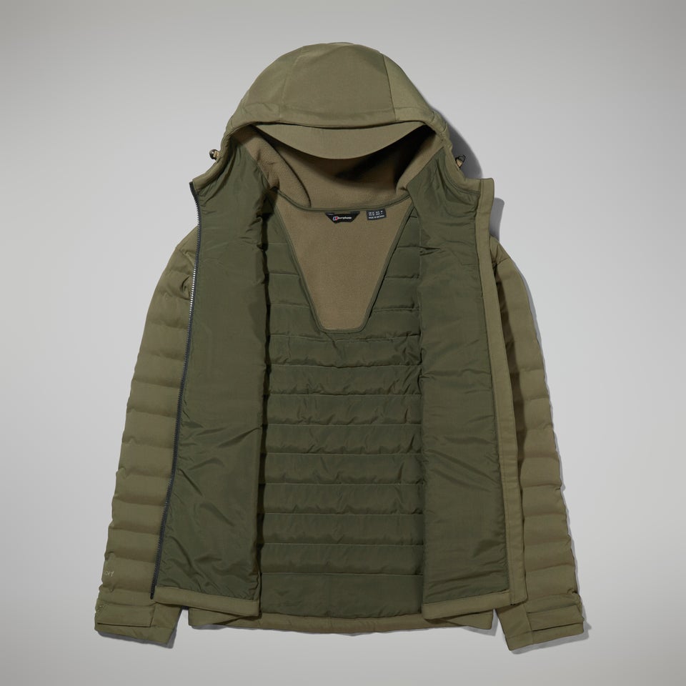 Men's Theran Hybrid Hooded Jacket - Dark Green